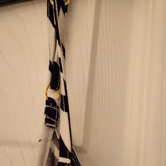 Sunshine 79 Optic Tropic Wide-Leg Relaxed Jumpsuit In Black/White Size SM - Picture 8 of 13